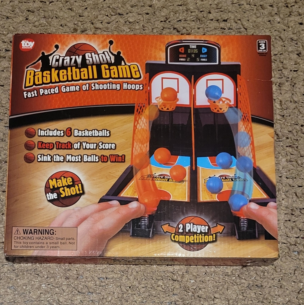 New Without Tags THE TOY NETWORK Crazy Shot Basketball Game Ages 3+ UP